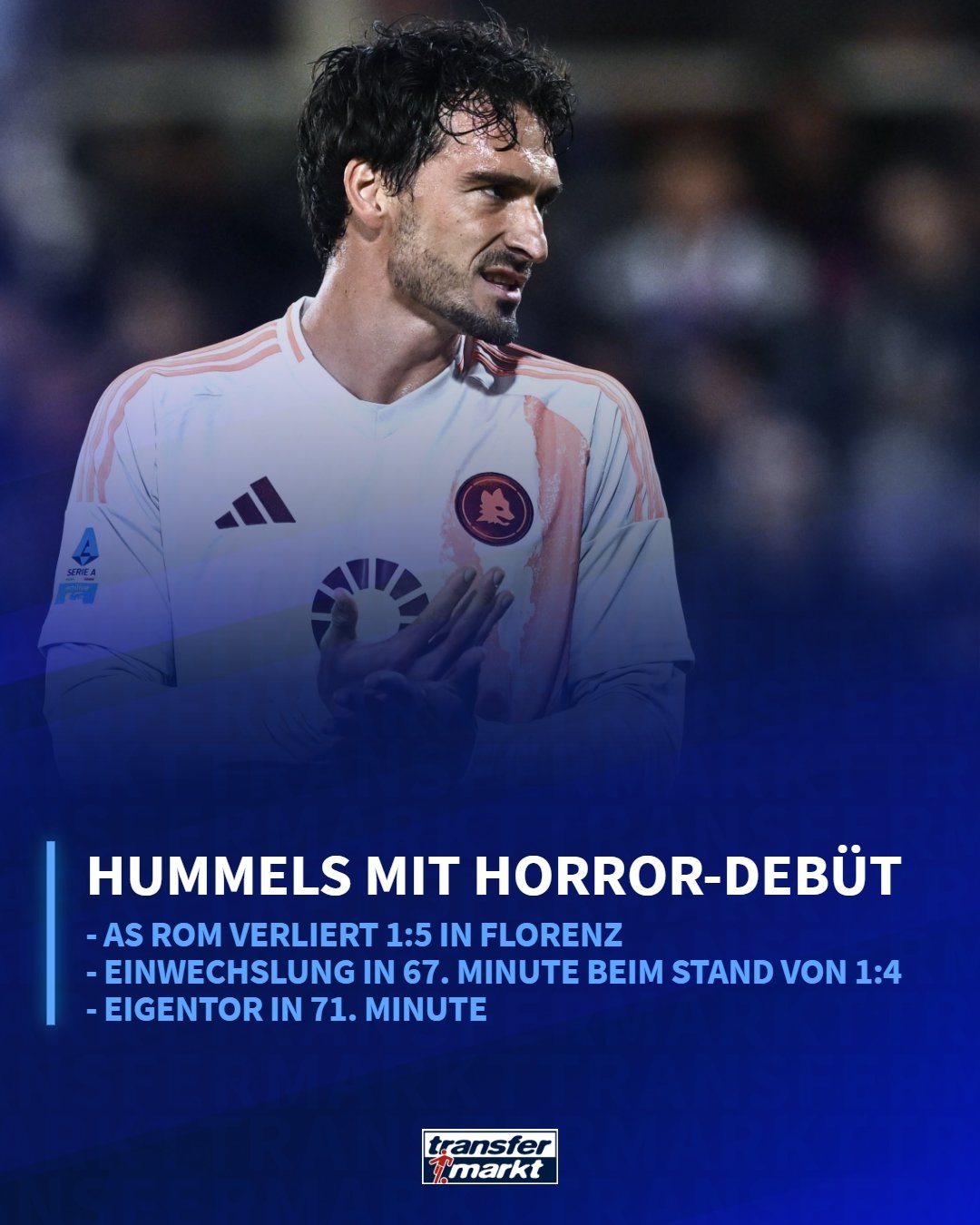 胡梅爾斯:首秀我期待了很長時(shí)間 羅馬實(shí)力很強(qiáng)我們會做得更好